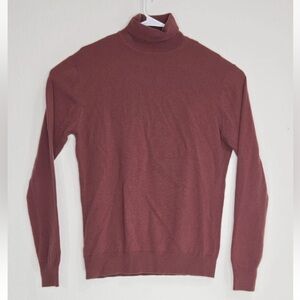 Suitsupply Merino Wool Sweater Turtleneck Pullover Rust Colored Size XL Mens